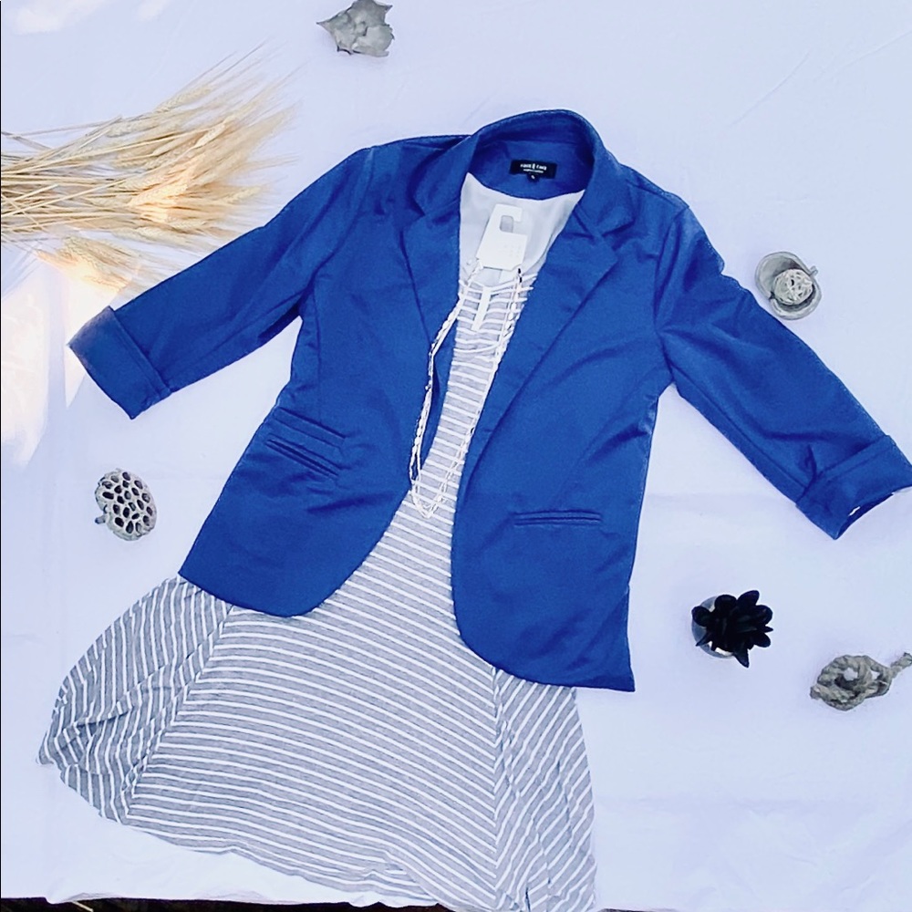 Royal Blue Face Face Blazer